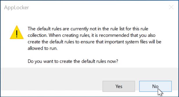 Make sure you click on [No] in the follwing dialog box.